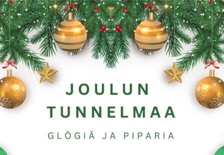 Joulun tunnelmaa, glögiä ja piparia.