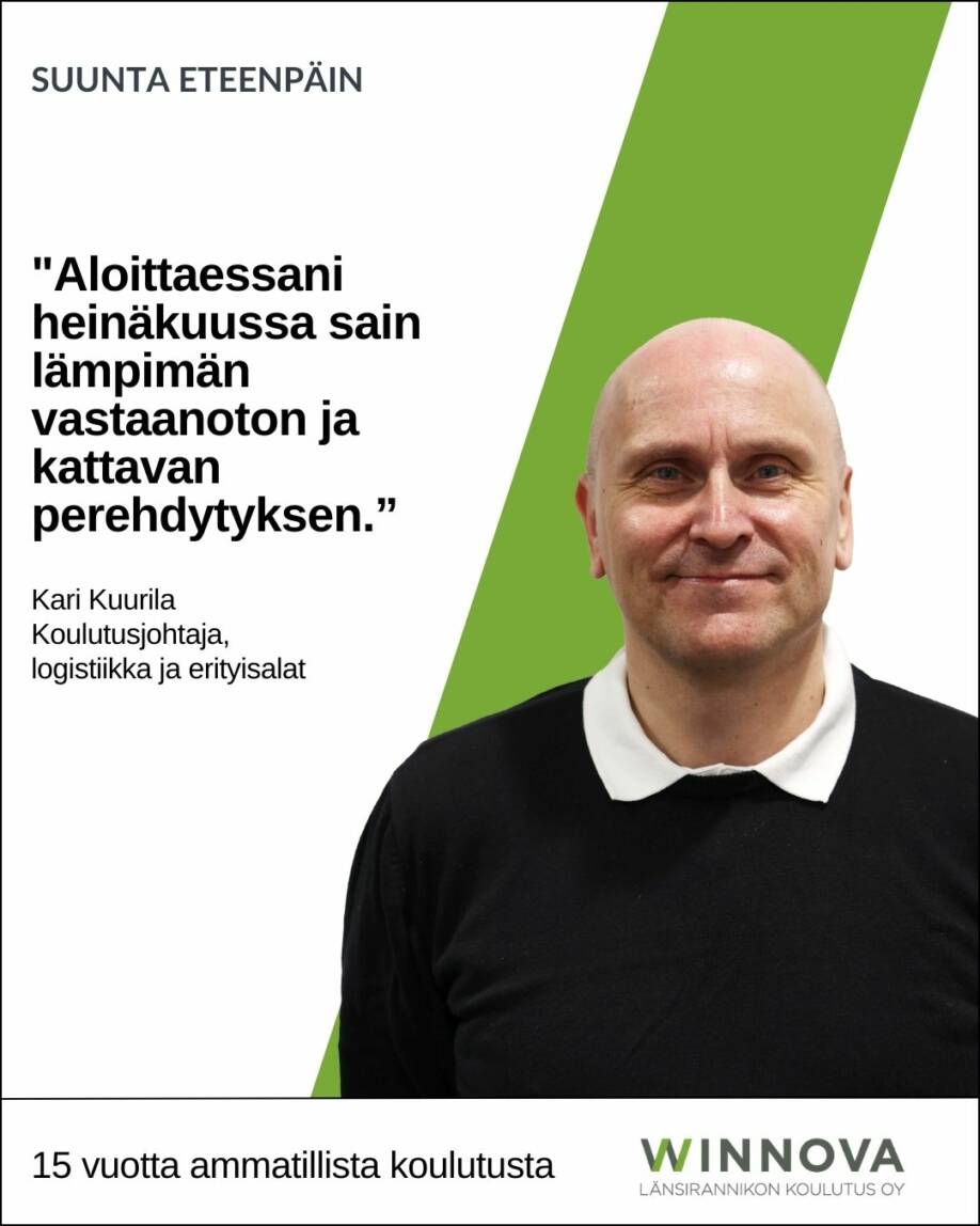 Tammikuun winnovalainen Kari Kuurila hymy huulillaan.