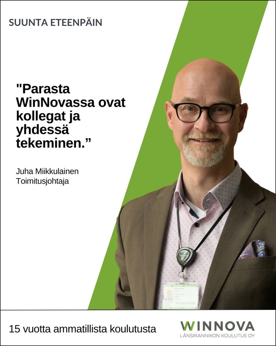 Helmikuun winnovalainen Juha Miikkulainen.